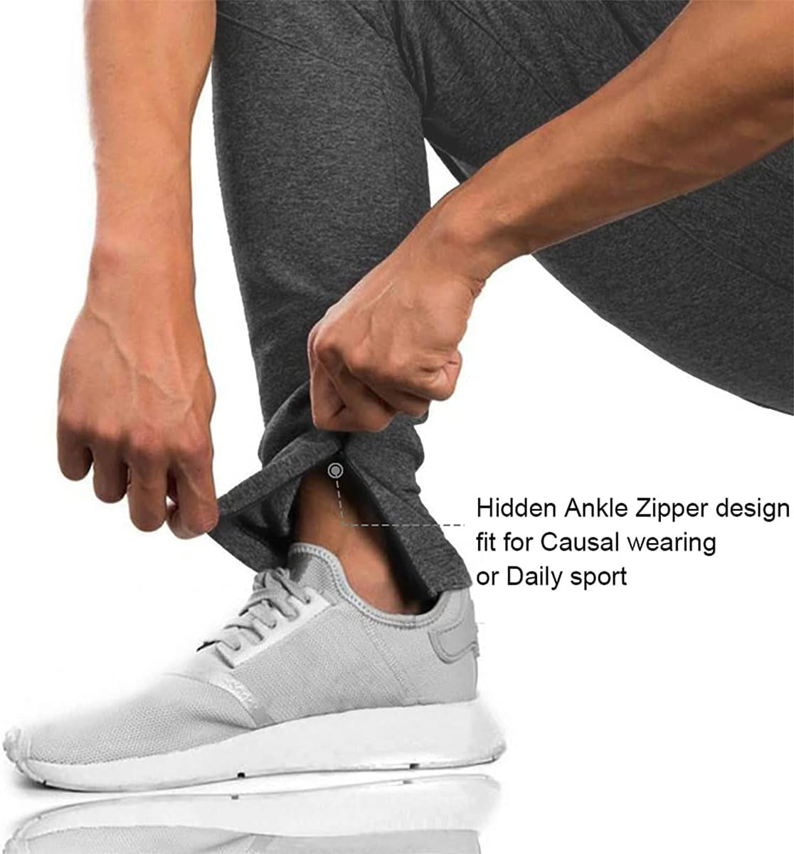 Mens Gym Workout Sweatpant Pocket Sport Jogger Pants