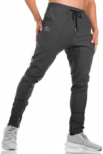 Mens Gym Workout Sweatpant Pocket Sport Jogger Pants