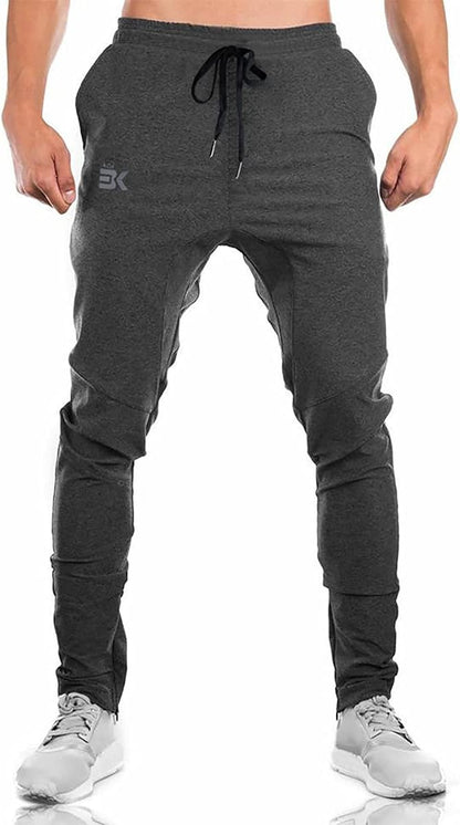 Mens Gym Workout Sweatpant Pocket Sport Jogger Pants
