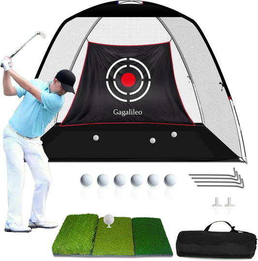 Golf Hitting Net for Backyard Driving 12X7Ft with Quiet Target